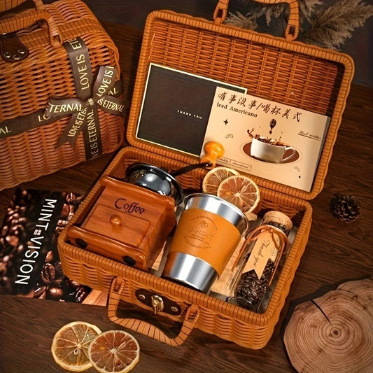 Portable Manual Coffee Grinder - Perfect for Outdoor Coffee Sets, Travel, Office, and Christmas Gifts (Coffee Beans Not Included