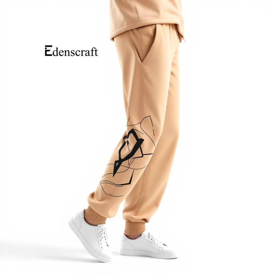 Activewear Lower Men's Essentials Winter Drawstring Closure 99% Cotton Polyester Blend Breathable Quick-Dry Printed Jogging