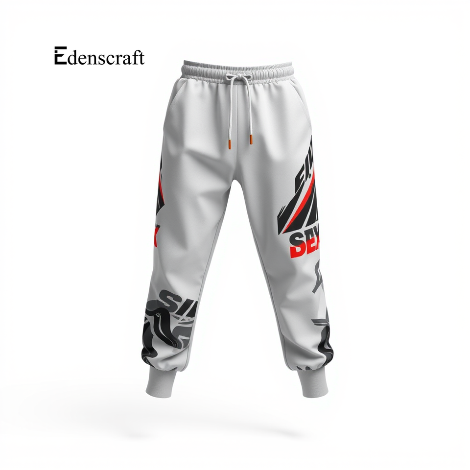 Activewear Lower Men's Essentials Winter Drawstring Closure 99% Cotton Polyester Blend Breathable Quick-Dry Printed Jogging