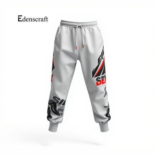 Activewear Lower Men's Essentials Winter Drawstring Closure 99% Cotton Polyester Blend Breathable Quick-Dry Printed Jogging