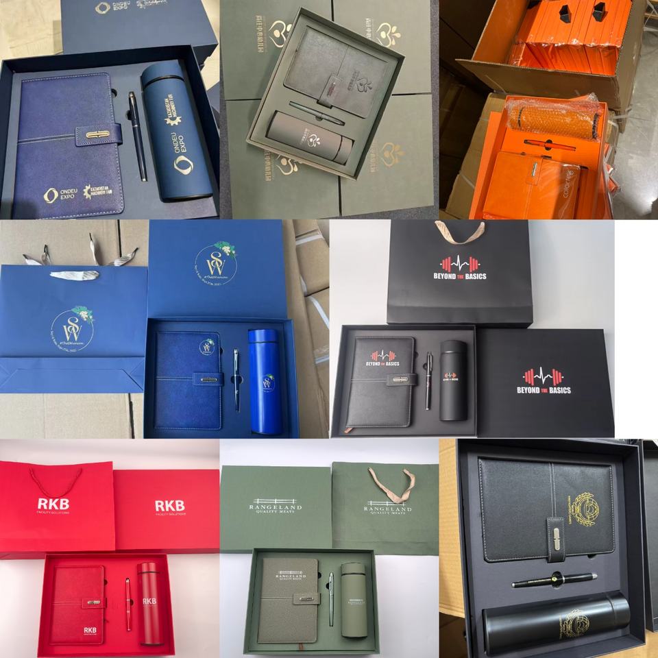 Best Sale Promotional Personalized Luxury A5 Notebook and Pen Set Office Executive Wedding Giveaways Corporate Business Gift Set