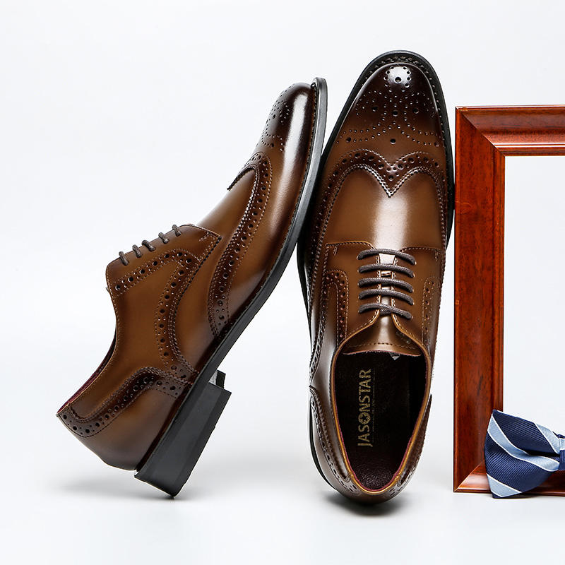 Fashion Walking Style Men Business Shoes Genuine Leather Men's Office Dress Shoes Oxfords 2025 Hot Selling Products
