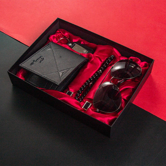 Men's Gift Set for Christmas New Year Thanksgiving Valentine's Day Father's Day Wallet Watch Belt Perfume