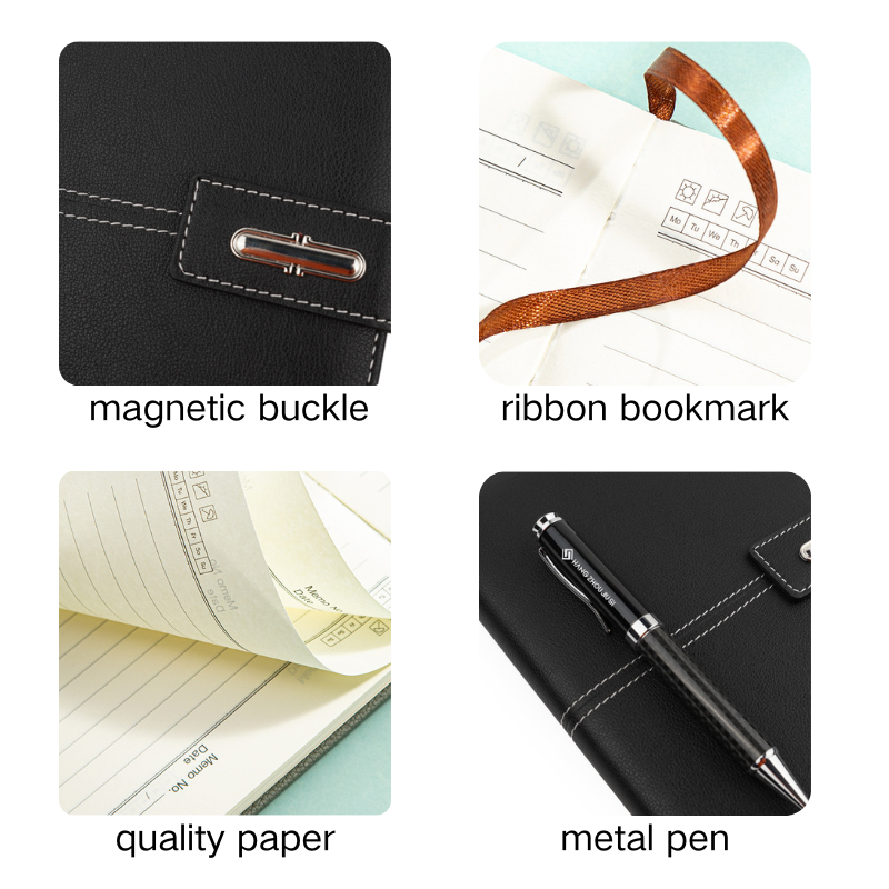 Best Sale Promotional Personalized Luxury A5 Notebook and Pen Set Office Executive Wedding Giveaways Corporate Business Gift Set