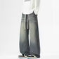 PantsKSTUN New Loose Jeans For Men Wide Leg Jeans Denim Pants Baggy Drawstring Washed Vintage Trousers Oversize Jeans Boys Young Man