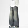 PantsKSTUN New Loose Jeans For Men Wide Leg Jeans Denim Pants Baggy Drawstring Washed Vintage Trousers Oversize Jeans Boys Young Man