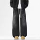 PantsKSTUN New Loose Jeans For Men Wide Leg Jeans Denim Pants Baggy Drawstring Washed Vintage Trousers Oversize Jeans Boys Young Man