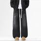PantsKSTUN New Loose Jeans For Men Wide Leg Jeans Denim Pants Baggy Drawstring Washed Vintage Trousers Oversize Jeans Boys Young Man