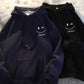 Men's Smiling Face Funny Fashion Couple Hooded Sweater American Heavyweight Loose Thickened Cashmere Boys' Hoodie Pullover Top