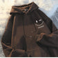 Men's Smiling Face Funny Fashion Couple Hooded Sweater American Heavyweight Loose Thickened Cashmere Boys' Hoodie Pullover Top