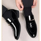 Mens Dress Shoes Formal Business Oxford High Gloss Patent Slip On Loafers Comfortable Casual Driving Boat Shoe For Men