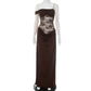 Mozision One Shoulder Lace See Through Sexy Maxi Dress Women Gown Fashion Off-shoulder Sleeveless Backless Club Long Dresses