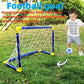 Portable Indoor/Outdoor Toy Football Goal Set44x25cm - Micro Soccer Net Pump & Ball Lightweight Kids Training Park Beach Games