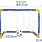 Portable Indoor/Outdoor Toy Football Goal Set44x25cm - Micro Soccer Net Pump & Ball Lightweight Kids Training Park Beach Games