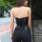 Spicy Girl Sexy Tight Corset Lace Hollow Sleeveless Strapless Summer Fashion Women Street Trendy Vest