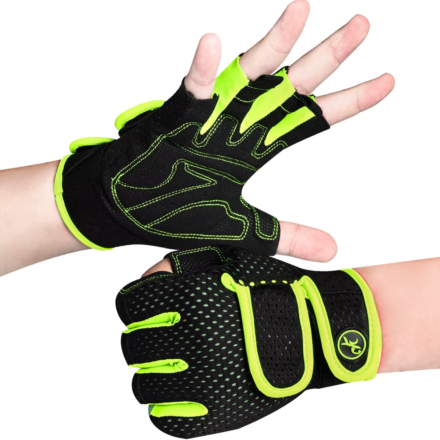 MOREOK Gym Gloves Non-Slip 3mm Padded Pull-Up Power Training Weightlifting Gloves Kettlebell Workout Exercise Fitness Gloves for Men