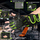 MOREOK Gym Gloves Non-Slip 3mm Padded Pull-Up Power Training Weightlifting Gloves Kettlebell Workout Exercise Fitness Gloves for Men