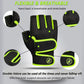 MOREOK Gym Gloves Non-Slip 3mm Padded Pull-Up Power Training Weightlifting Gloves Kettlebell Workout Exercise Fitness Gloves for Men