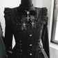 Y2k Aesthetic Lolita Style Bow Dress Shorts Set Japanese Women Gothic Lace Flare Sleeve Button Shirt Dress Punk Party Mini Dress