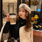 Women's Turtleneck Sweater Winter 2025 Retro with Velvet Lining Thickened Inner Wear Thermal Knitting Bottoming Shirt Pullovers