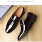 Mens Dress Shoes Formal Business Oxford High Gloss Patent Slip On Loafers Comfortable Casual Driving Boat Shoe For Men