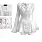 Y2k Aesthetic Lolita Style Bow Dress Shorts Set Japanese Women Gothic Lace Flare Sleeve Button Shirt Dress Punk Party Mini Dress