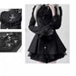 Y2k Aesthetic Lolita Style Bow Dress Shorts Set Japanese Women Gothic Lace Flare Sleeve Button Shirt Dress Punk Party Mini Dress