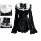 Y2k Aesthetic Lolita Style Bow Dress Shorts Set Japanese Women Gothic Lace Flare Sleeve Button Shirt Dress Punk Party Mini Dress