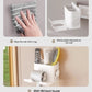 1pc Hair dryer storage rack, non perforated bathroom wall mounted bracket, bathroom air duct storage