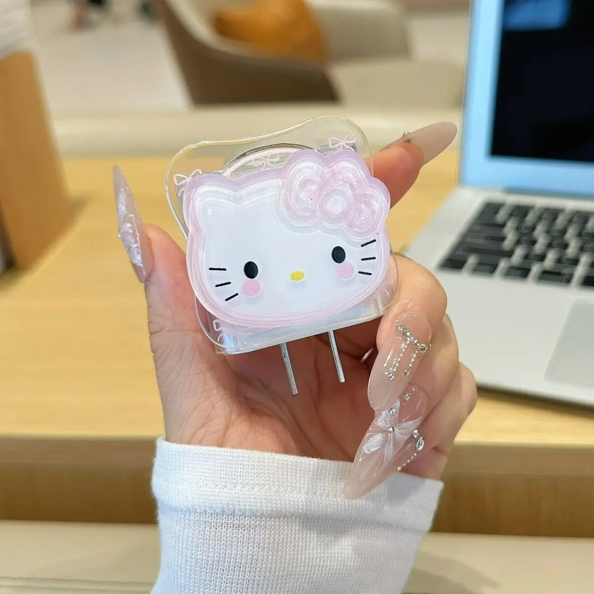 Cartoon Hello Kitty Charger Data Cable Case Protector And Winding Kit For 20W Fast Charger Adapter Phone Charger Case