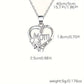 Rose Box Heart Pendant Necklace, I Love You Jewelry Gift for Mom, Wife, Lover, Daughter, Girlfriend, Christmas Best Friend