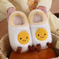 Couples Winter Home Slippers Fun Croissant Bread Design Thick Soled Anti Slip Cute Cotton Indoor Household Slipper For Men Women
