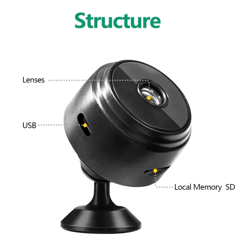 New X5Mini Night Vision 1080P Wireless Surveillance Camera Lightweight Clear Portable Motion Detection Premium Quality