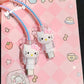 Cartoon Hello Kitty Charger Data Cable Case Protector And Winding Kit For 20W Fast Charger Adapter Phone Charger Case