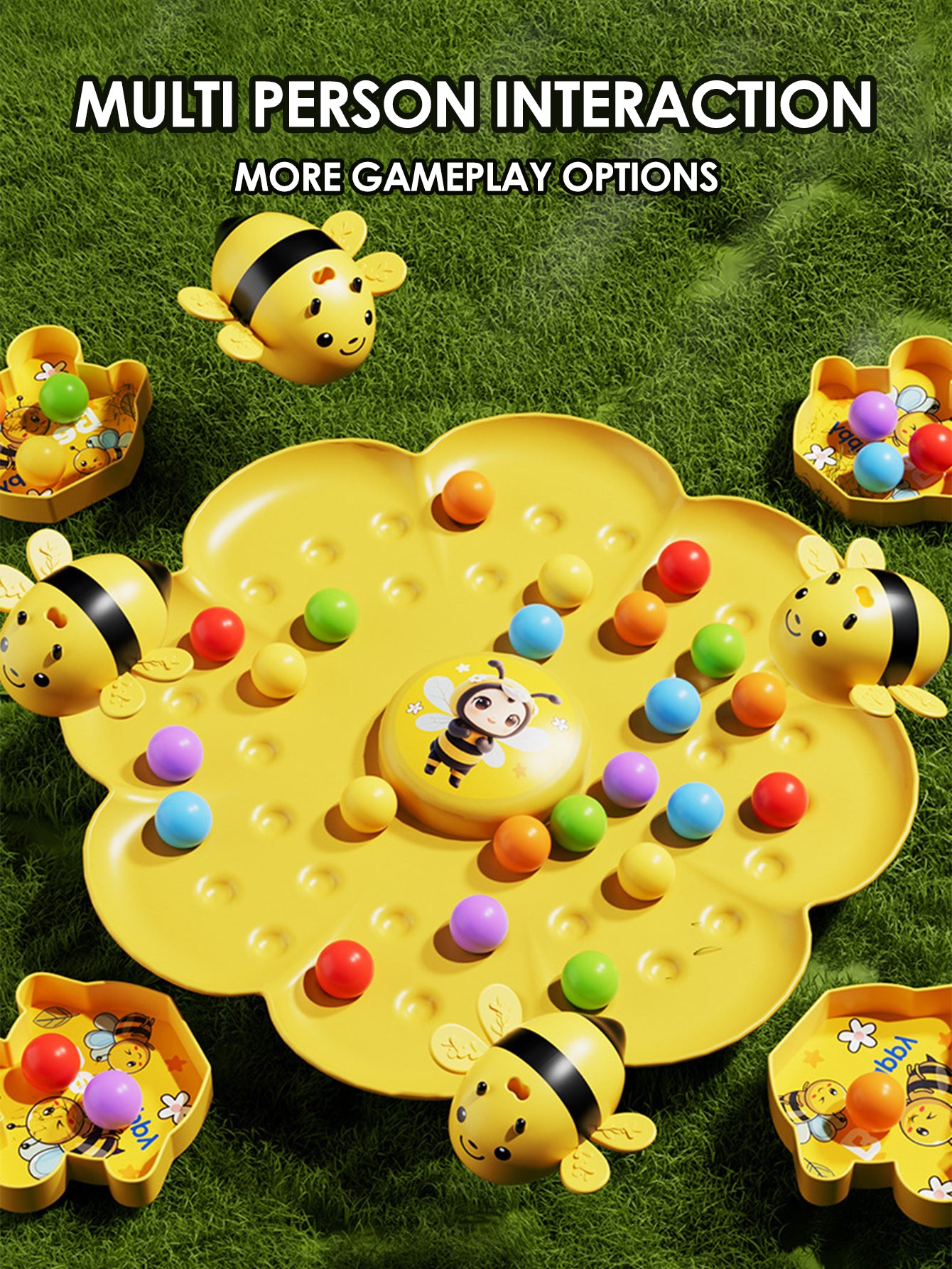 Little Bumblebee Multifunctional Board Game Puzzle Fishing Toys Interactive Educational Toys For Kids Christmas Gift Family Game