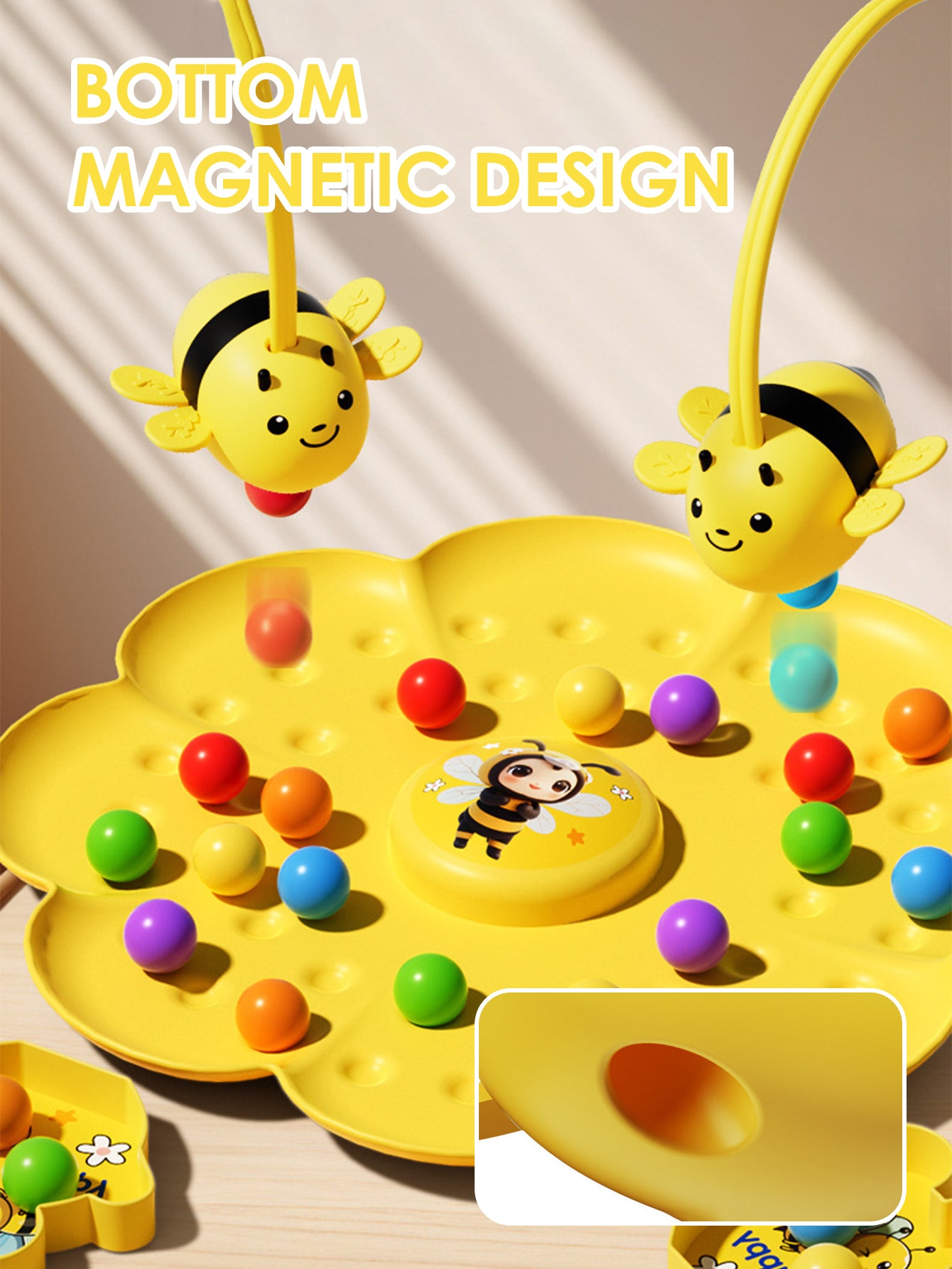 Little Bumblebee Multifunctional Board Game Puzzle Fishing Toys Interactive Educational Toys For Kids Christmas Gift Family Game
