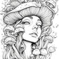 Mushroom World Colouring Book Adult Picture Book Original Design