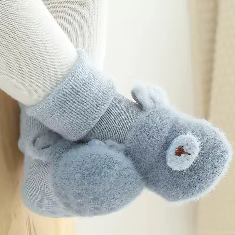 Baby Winter Cotton Anti Slip Long Socks Kid Child Toddler New born Infant Boy Girl Warm Terry Thick Thermal Animal Knee High Sock