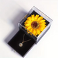 Dainty Stainless Steel Necklace Plated Zircon Daisy Sunflower Pendant Necklace with Sunflower Gift Box For Women Girls Jewelry