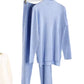 Autumn Winter 2 Pieces Women Sets Knitted Tracksuit Turtleneck Sweater and Straight Jogging Pants Suits