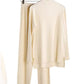 Autumn Winter 2 Pieces Women Sets Knitted Tracksuit Turtleneck Sweater and Straight Jogging Pants Suits