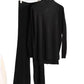 Autumn Winter 2 Pieces Women Sets Knitted Tracksuit Turtleneck Sweater and Straight Jogging Pants Suits