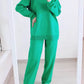 Autumn Winter 2 Pieces Women Sets Knitted Tracksuit Turtleneck Sweater and Straight Jogging Pants Suits