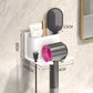 1pc Hair dryer storage rack, non perforated bathroom wall mounted bracket, bathroom air duct storage
