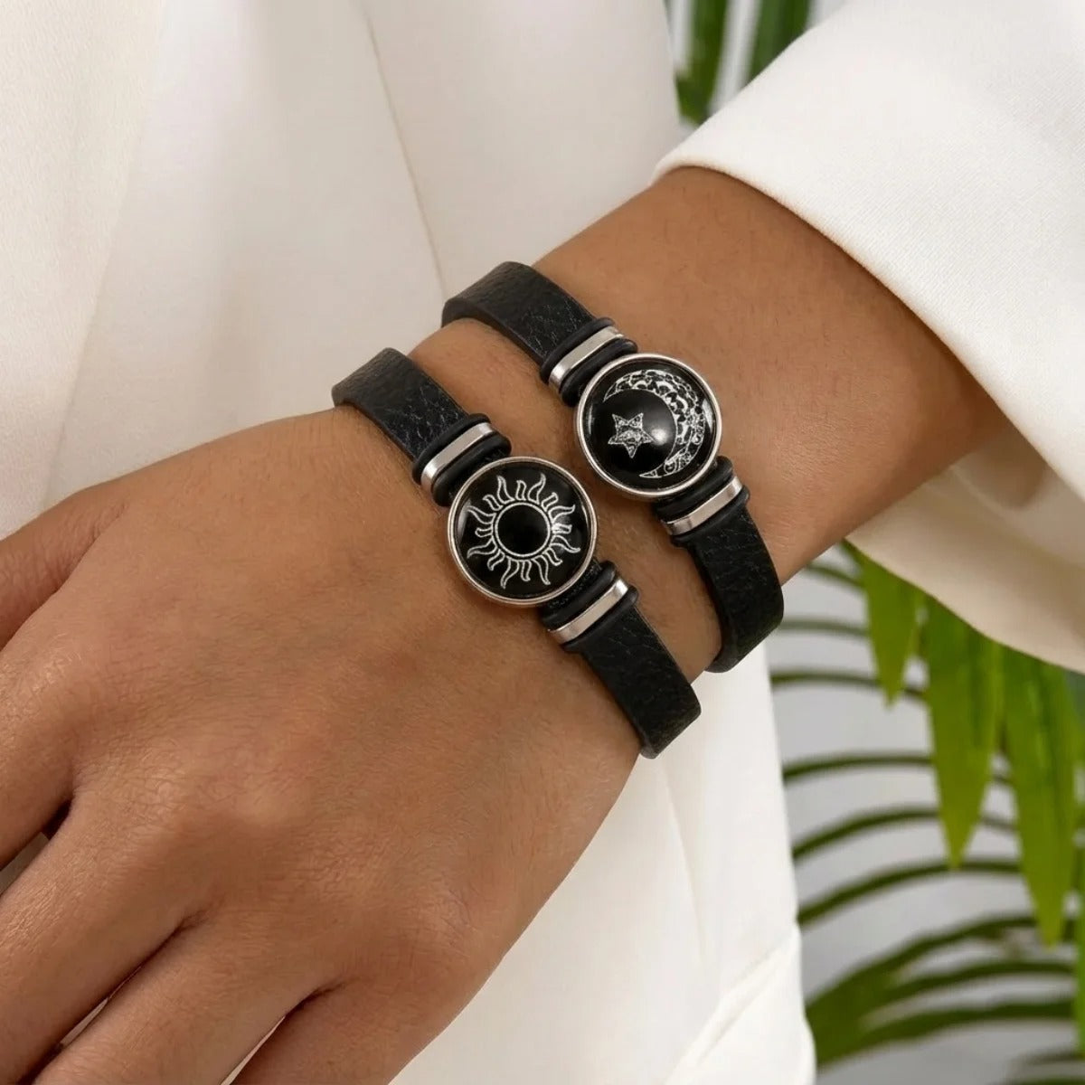 Glow in the Dark Sun Moon Star Pattern Glass Bead Couple Bracelet for Women and Men Luminous Matching Bangles Valentine's Jewelry 1 item for sale Sold by: HongTaiYang Store ( 4.9 | 10,000+ sold )
