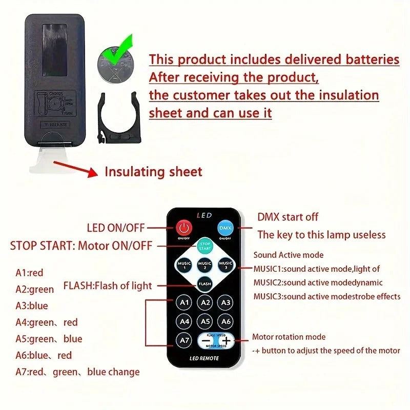LED Night Lights Galaxy Projector Remote Control 5V USB Rechargeable Starry Sky Lamp DMX Sound Active 7 Modes for Kids Room Decor