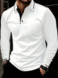 The new men's long-sleeved polo shirts for Spring/Autumn 2025 feature a casual and fashionable 3D pattern print.