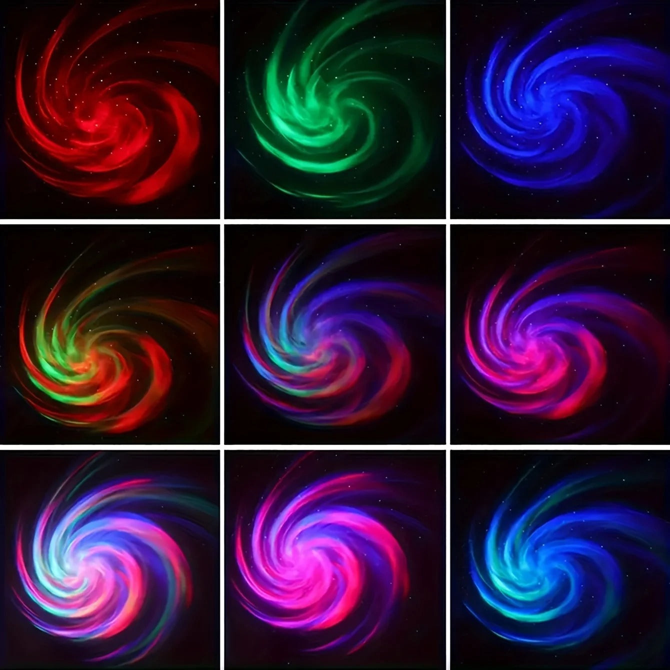 LED Night Lights Galaxy Projector Remote Control 5V USB Rechargeable Starry Sky Lamp DMX Sound Active 7 Modes for Kids Room Decor