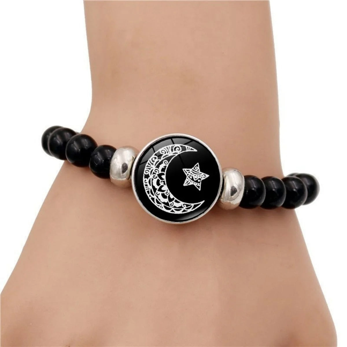 Glow in the Dark Sun Moon Star Pattern Glass Bead Couple Bracelet for Women and Men Luminous Matching Bangles Valentine's Jewelry 1 item for sale Sold by: HongTaiYang Store ( 4.9 | 10,000+ sold )