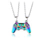 Magnetic Game Controller Necklace, Gold and Silver Color, PS4 Console Pendant, Valentine's Day Gift, 2 Pieces Per Set